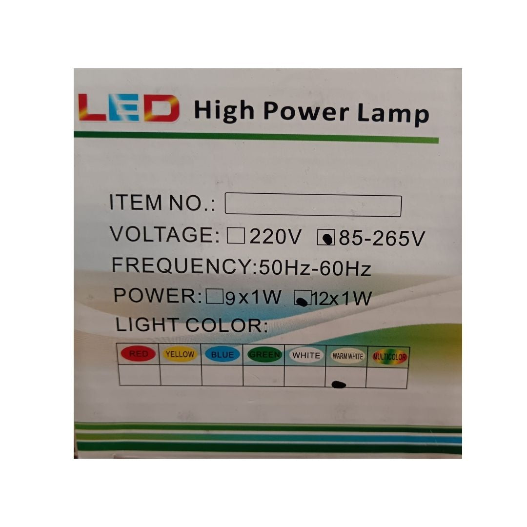 LUMINARIA EMPOTRAR 12W LUZ CALIDA