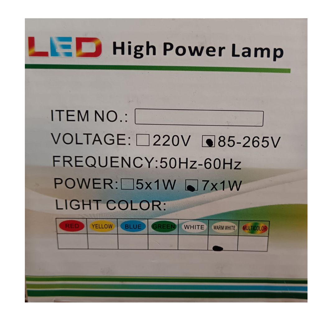 LUMINARIA EMPOTRAR 7W LUZ CALIDA