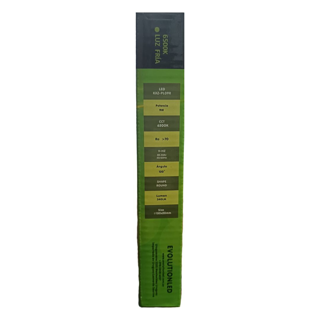 LUMINARIA EMPOTRAR 9W LUZ FRIA