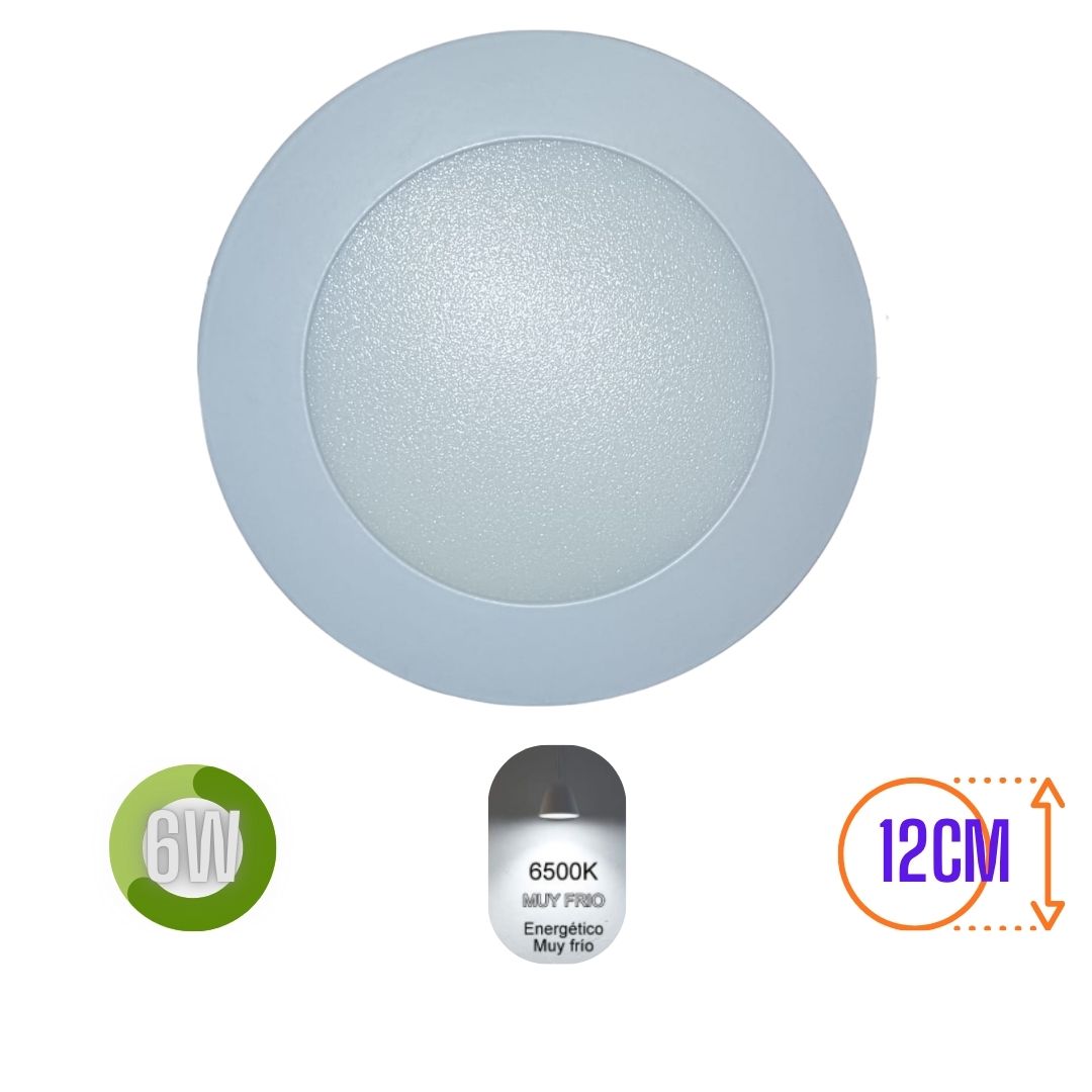 LUMINARIA EMPOTRAR 6W LUZ FRIA