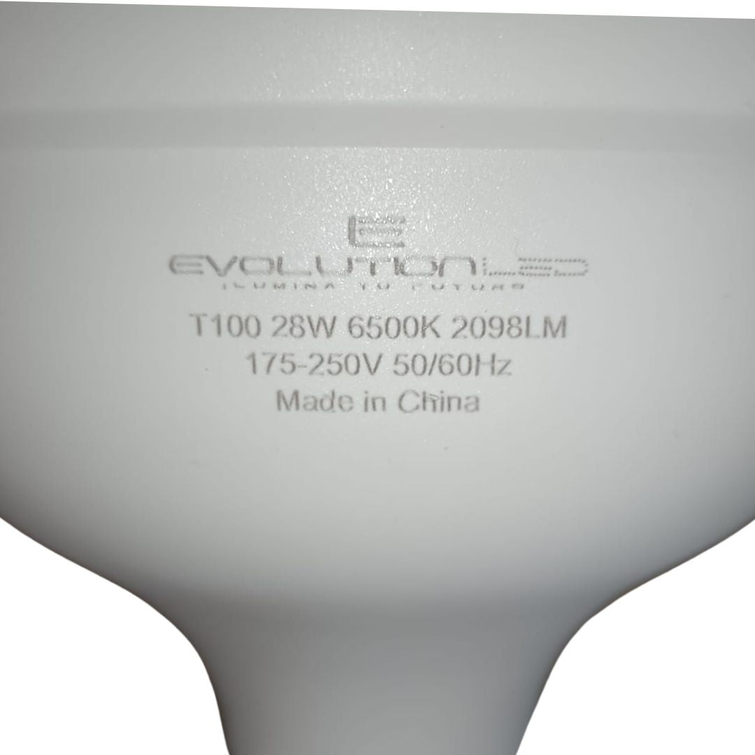 LAMPARA LED SERIE T100 28W LUZ FRIA