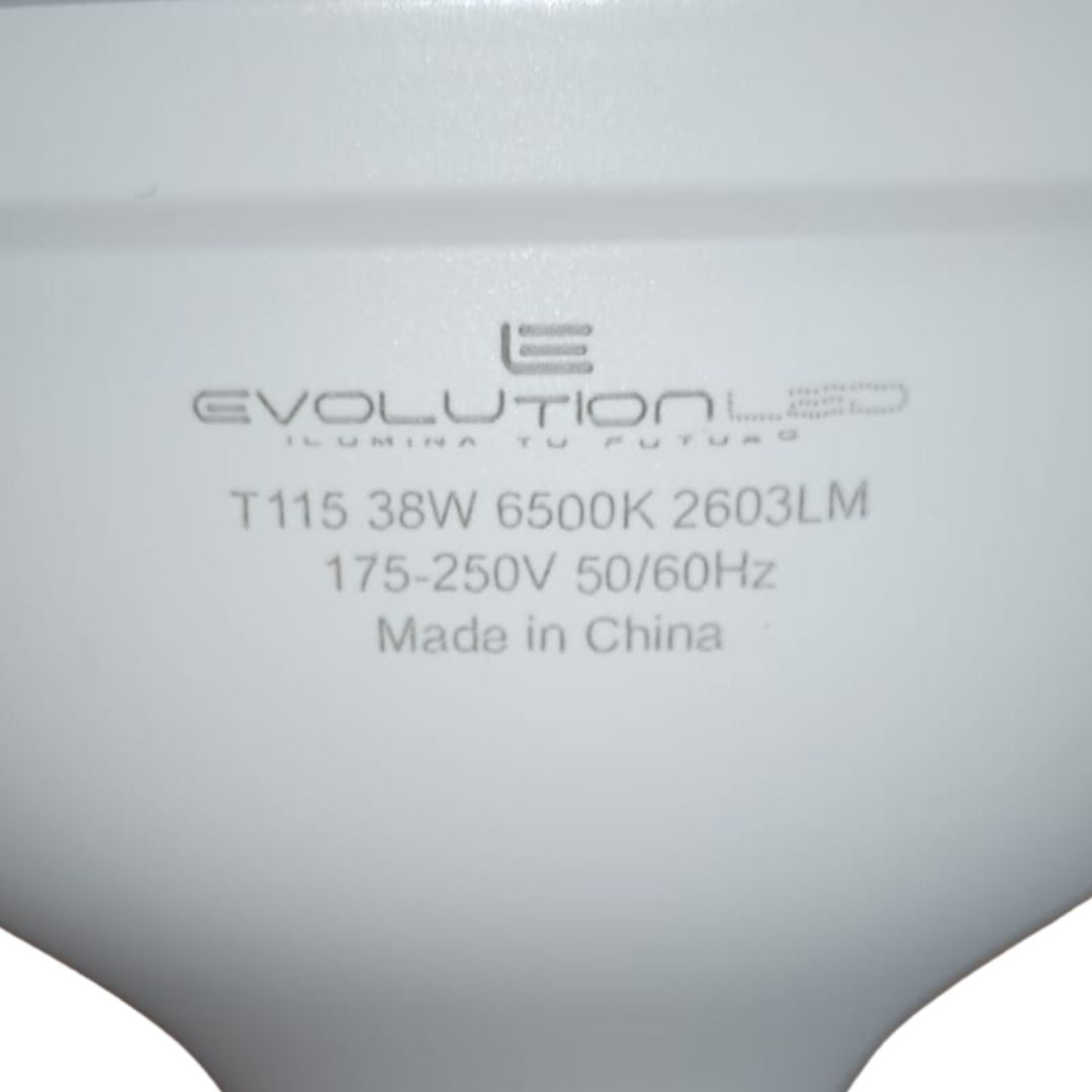 LAMPARA LED SERIE T100 38W LUZ FRIA