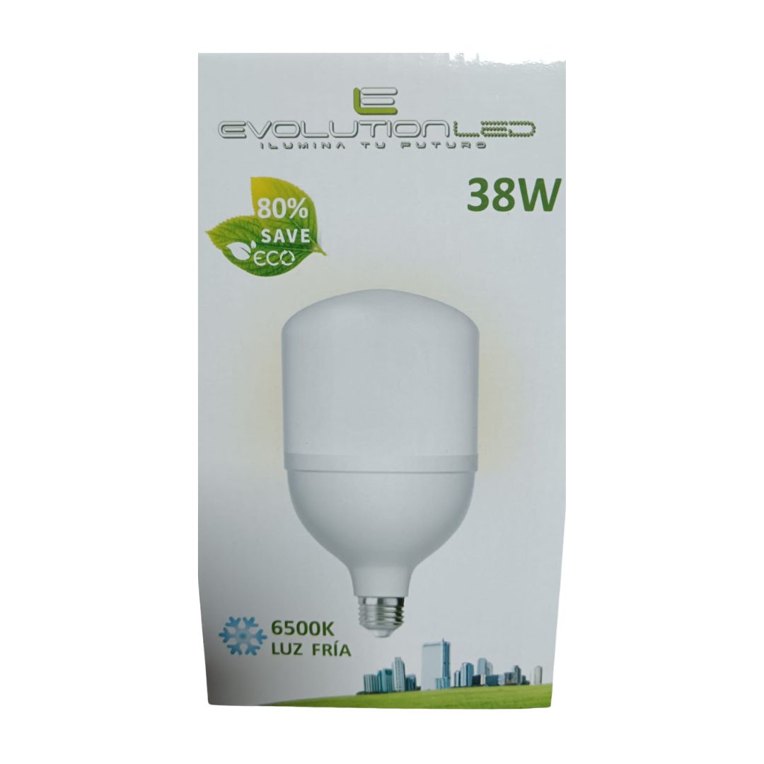 LAMPARA LED SERIE T100 38W LUZ FRIA