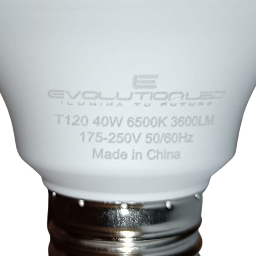 LAMPARA LED SERIE T100 40W LUZ FRIA