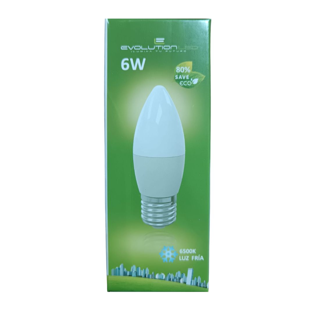 LAMPARA LED C37 6W LUZ FRIA