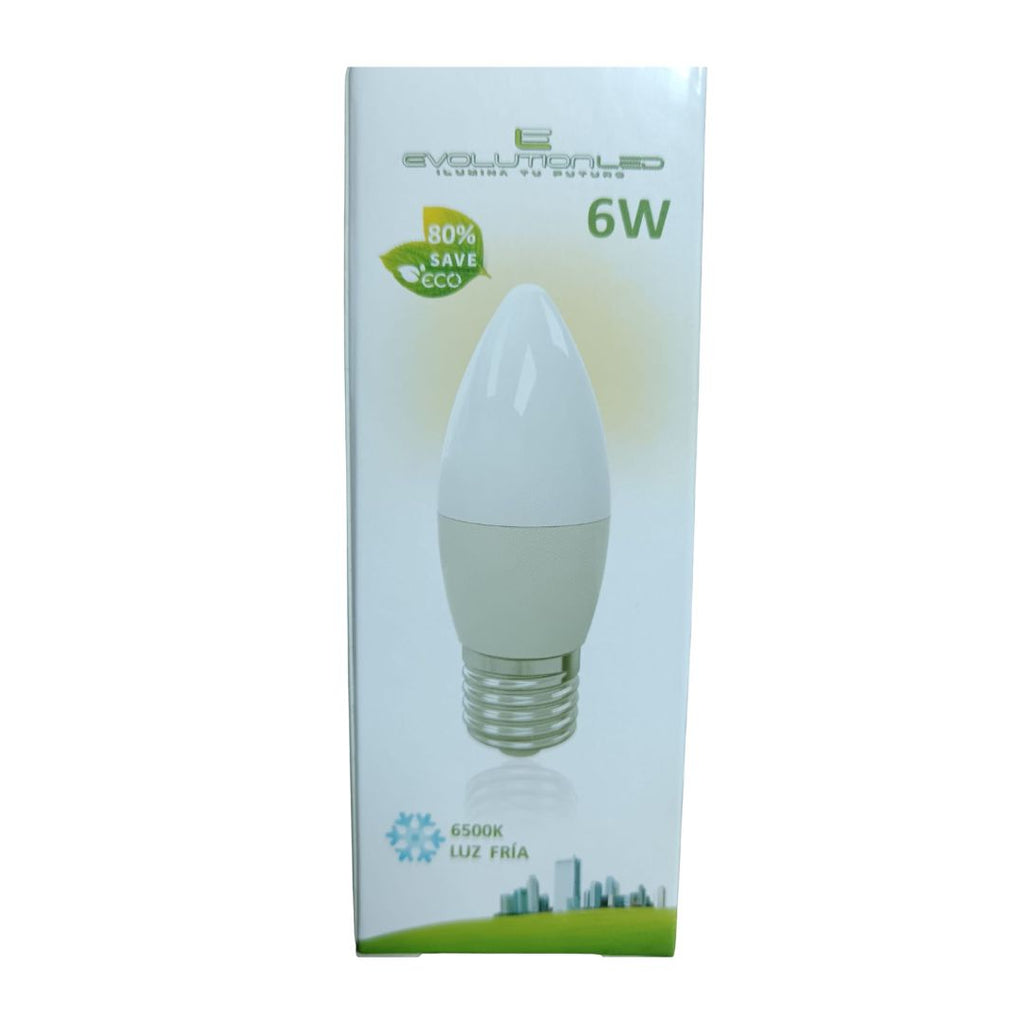 LAMPARA LED C37 6W LUZ FRIA